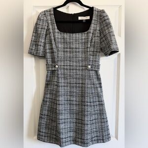 NWOT Taylor Monochrome Plaid Mini Dress